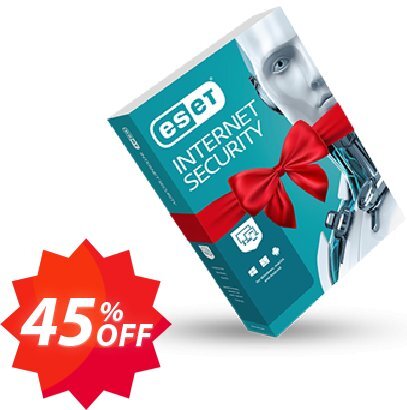 ESET Internet Security -  Yearly 5 Devices Coupon code 45% discount 