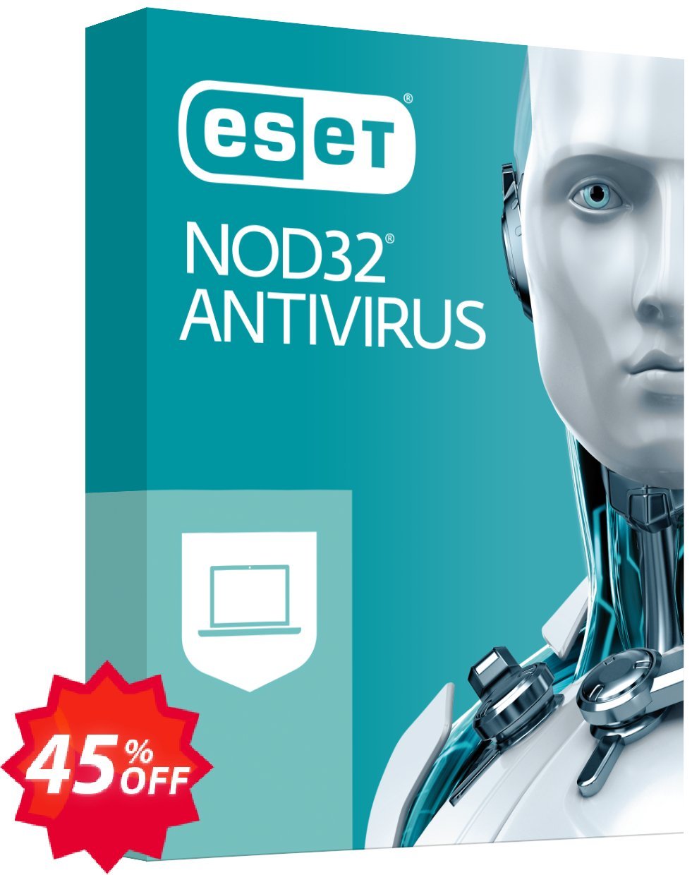 ESET NOD32 Antivirus -  Yearly 2 Devices Coupon code 45% discount 