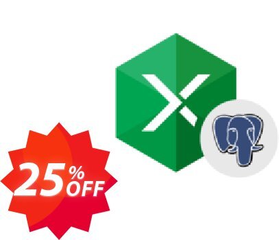 Excel Add-in for PostgreSQL Coupon code 25% discount 