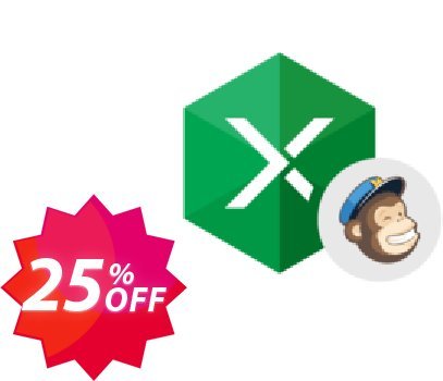 Excel Add-in for MailChimp Coupon code 25% discount 