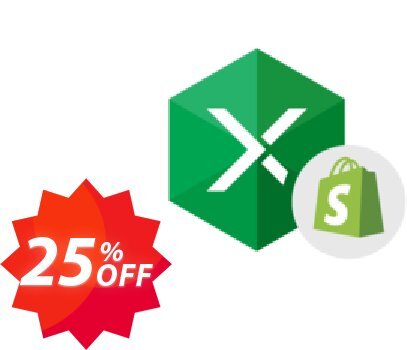 Excel Add-in for Shopify Coupon code 25% discount 