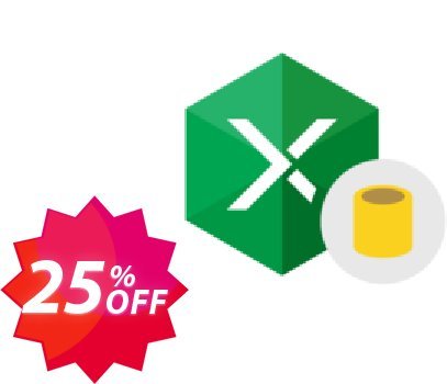 Excel Add-in Database Pack Coupon code 25% discount 