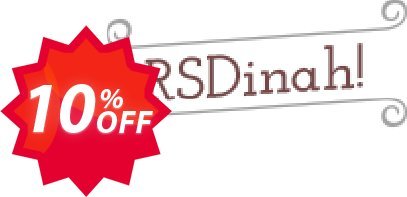 RSDinah! Single site Subscription for 12 Months Coupon code 10% discount 