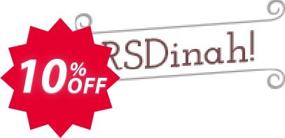 RSDinah! Single site Subscription for 12 Months Coupon code 10% discount 