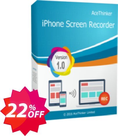 Acethinker iPhone Screen Recorder lifetime, Academic  Coupon code 22% discount 