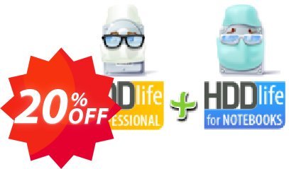 HDDLife bundle, Pro + Notebook  Coupon code 20% discount 