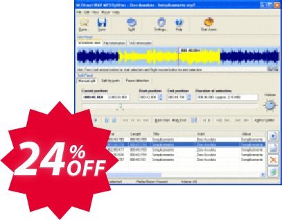 Pistonsoft Direct WAV MP3 Splitter Coupon code 24% discount 