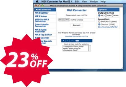 Pistonsoft Midi Converter for MAC Coupon code 23% discount 