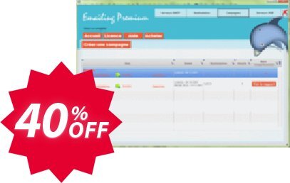 Emailing premium 800 Coupon code 40% discount 