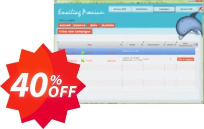 Emailing premium 800 Coupon code 40% discount 