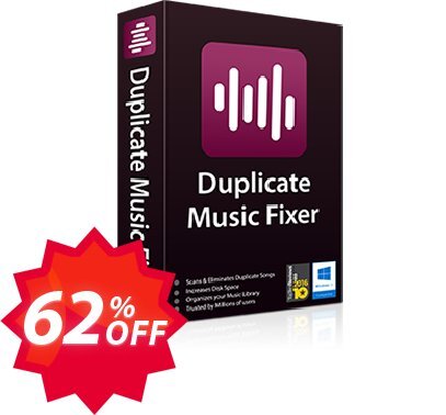 Duplicate Music Fixer Coupon code 62% discount 