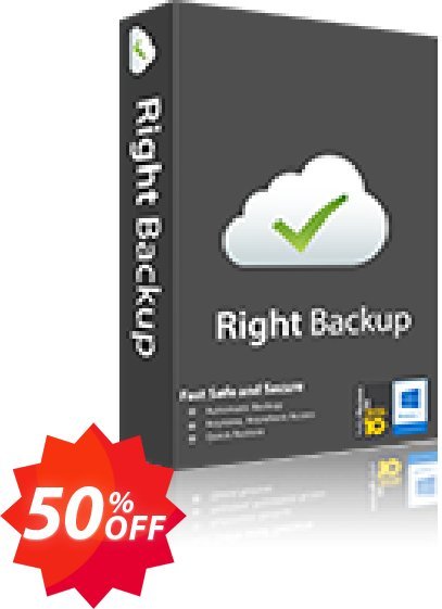 Right Backup, Yearly  Coupon code 50% discount 