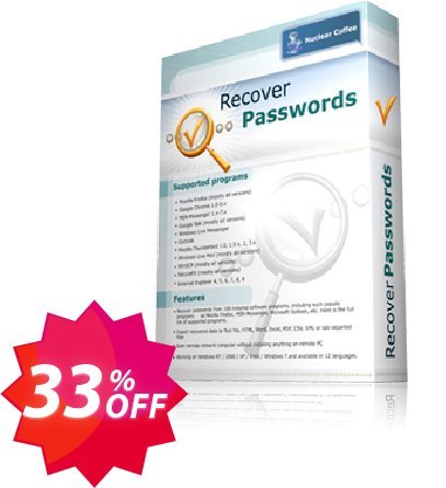 Recover Passwords Coupon code 33% discount 