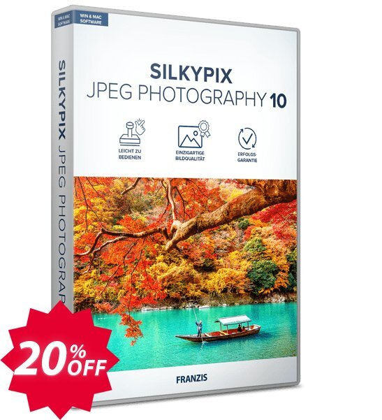 SILKYPIX 10 JPEG Photography Coupon code 20% discount 