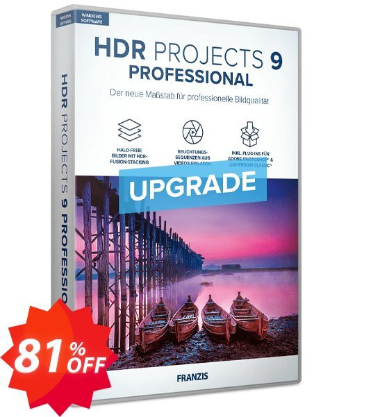 HDR projects 9 Upgrade Coupon code 81% discount 