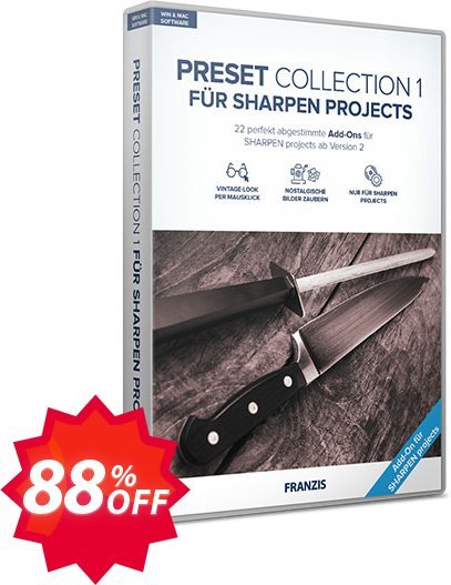Franzis SHARPEN Preset Collection #1 Coupon code 88% discount 