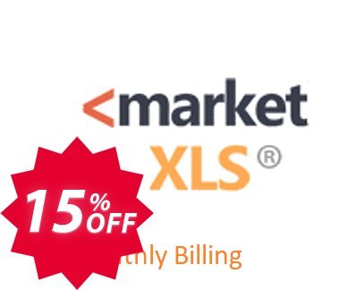 MarketXLS Pro Plus RT Monthly Billing Coupon code 15% discount 