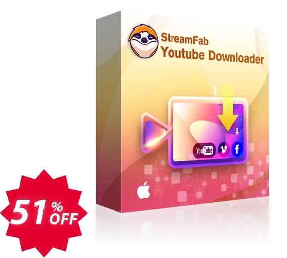StreamFab Youtube Downloader for MAC Coupon code 51% discount 