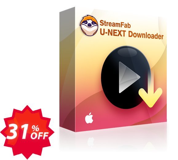 StreamFab U-NEXT Downloader for MAC, Yearly Plan  Coupon code 31% discount 