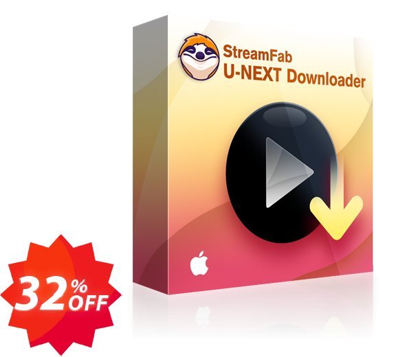 StreamFab U-NEXT Downloader for MAC, Monthly Plan  Coupon code 32% discount 