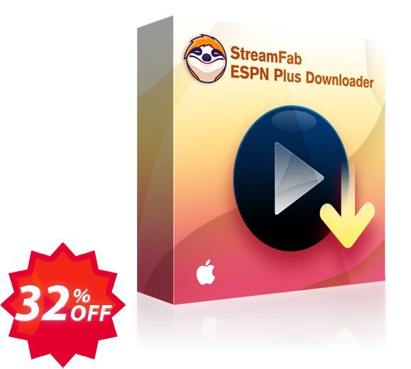 StreamFab ESPN Plus Downloader for MAC, Monthly  Coupon code 32% discount 