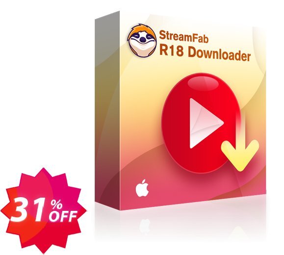 StreamFab R18 Downloader for MAC Coupon code 31% discount 