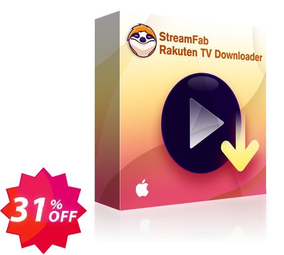 StreamFab Rakuten Downloader PRO for MAC Lifetime Coupon code 31% discount 
