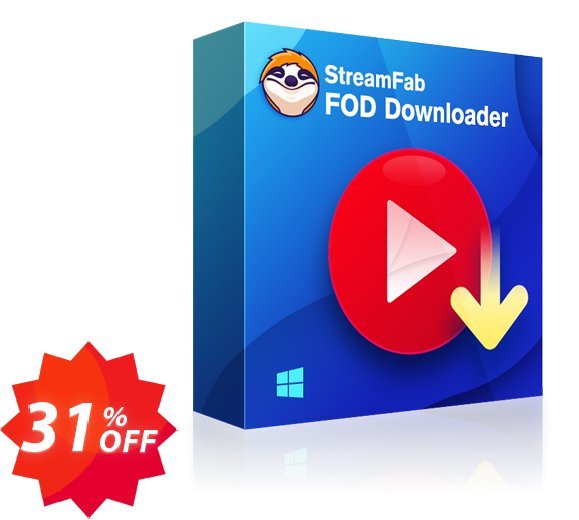 StreamFab FOD Downloader for MAC, Yearly  Coupon code 31% discount 