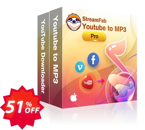 StreamFab YouTube Downloader PRO for MAC Coupon code 51% discount 