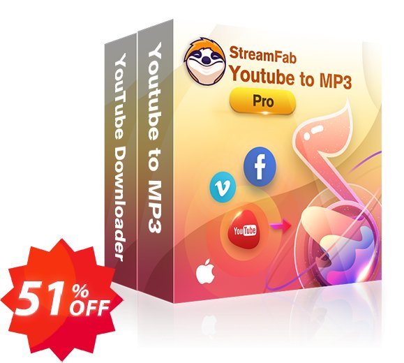 StreamFab YouTube Downloader PRO for MAC, Yearly  Coupon code 51% discount 
