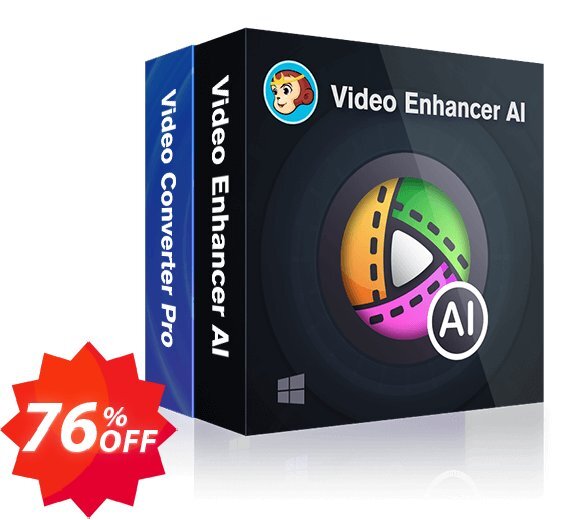 DVDFab Video Converter Pro + Video Enhancer AI Coupon code 76% discount 