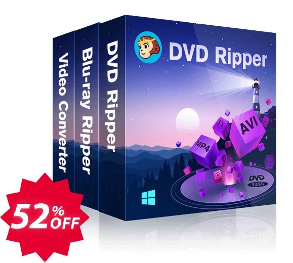 DVDFab DVD Ripper + Blu-ray Ripper + Video Converter Coupon code 52% discount 