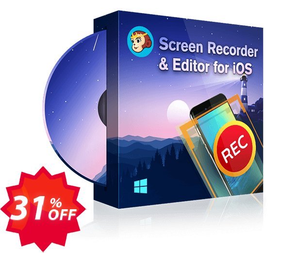 DVDFab Screen Recorder & Editor for iOS Coupon code 31% discount 