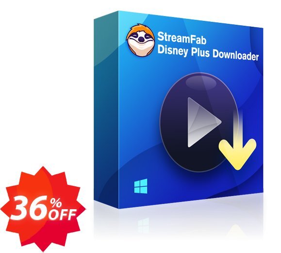 StreamFab Disney Plus Downloader, Monthly  Coupon code 36% discount 