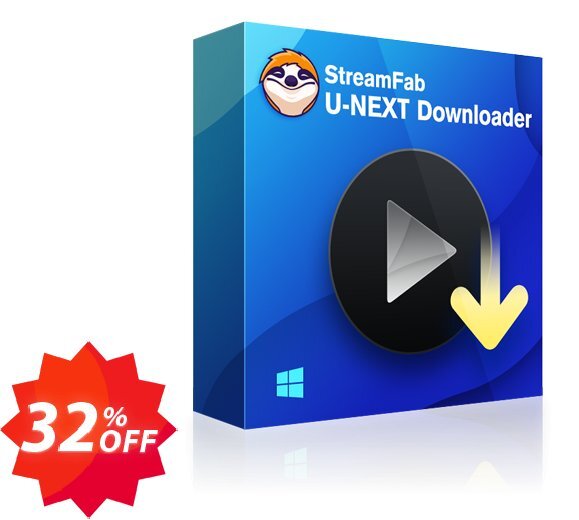 StreamFab U-NEXT Downloader, Monthly Plan  Coupon code 32% discount 