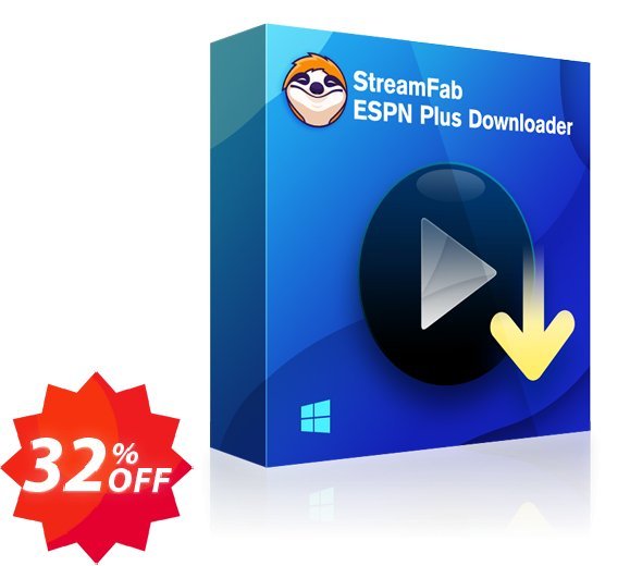 StreamFab ESPN Plus Downloader, Monthly  Coupon code 32% discount 