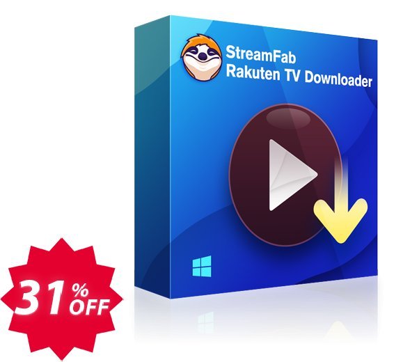 StreamFab Rakuten Downloader PRO Lifetime Coupon code 31% discount 