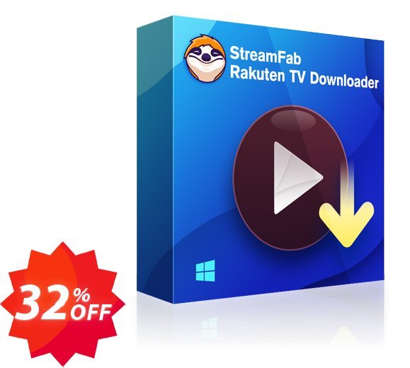 StreamFab Rakuten Downloader PRO, Monthly  Coupon code 32% discount 