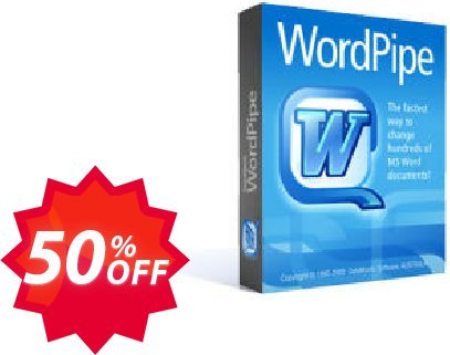 WordPipe Lite Portable, +1 Yr Maintenance  Coupon code 50% discount 