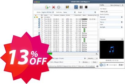 Xilisoft DVD to Audio Converter for MAC Coupon code 13% discount 