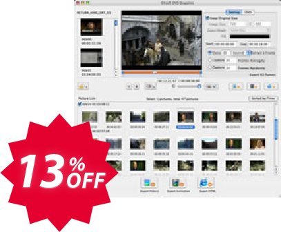 Xilisoft DVD Snapshot for MAC Coupon code 13% discount 