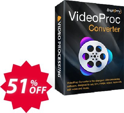 VideoProc Converter Yearly Plan Coupon code 51% discount 