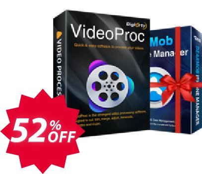 VideoProc Converter, Family Plan for 2-5 PCs  Coupon code 52% discount 