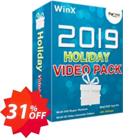WinX 2019 Holiday Video Pack Coupon code 31% discount 