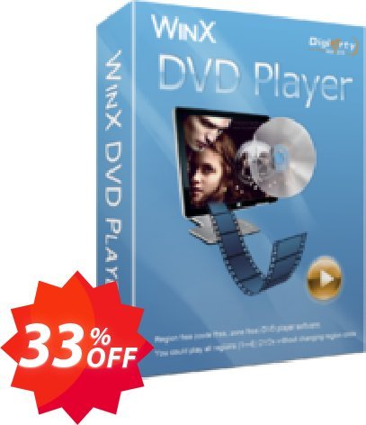 WinX DVD Player Coupon code 33% discount 