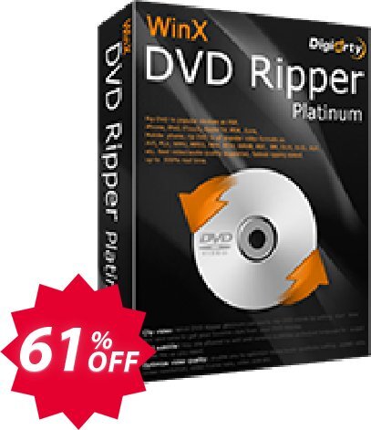 WinX DVD Ripper Platinum, Yearly Plan  Coupon code 61% discount 