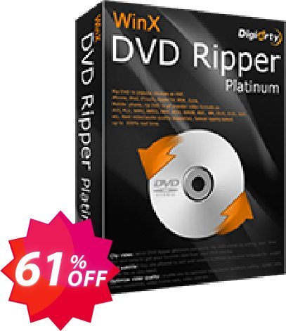 WinX DVD Ripper Platinum, 3-month Plan  Coupon code 61% discount 