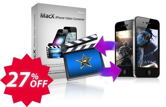 MACX iPhone Video Converter Coupon code 27% discount 