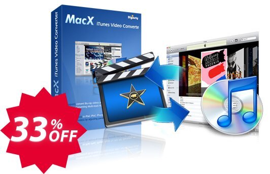 MACX iTunes Video Converter Coupon code 33% discount 