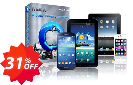 MACX Mobile Video Converter Coupon code 31% discount 